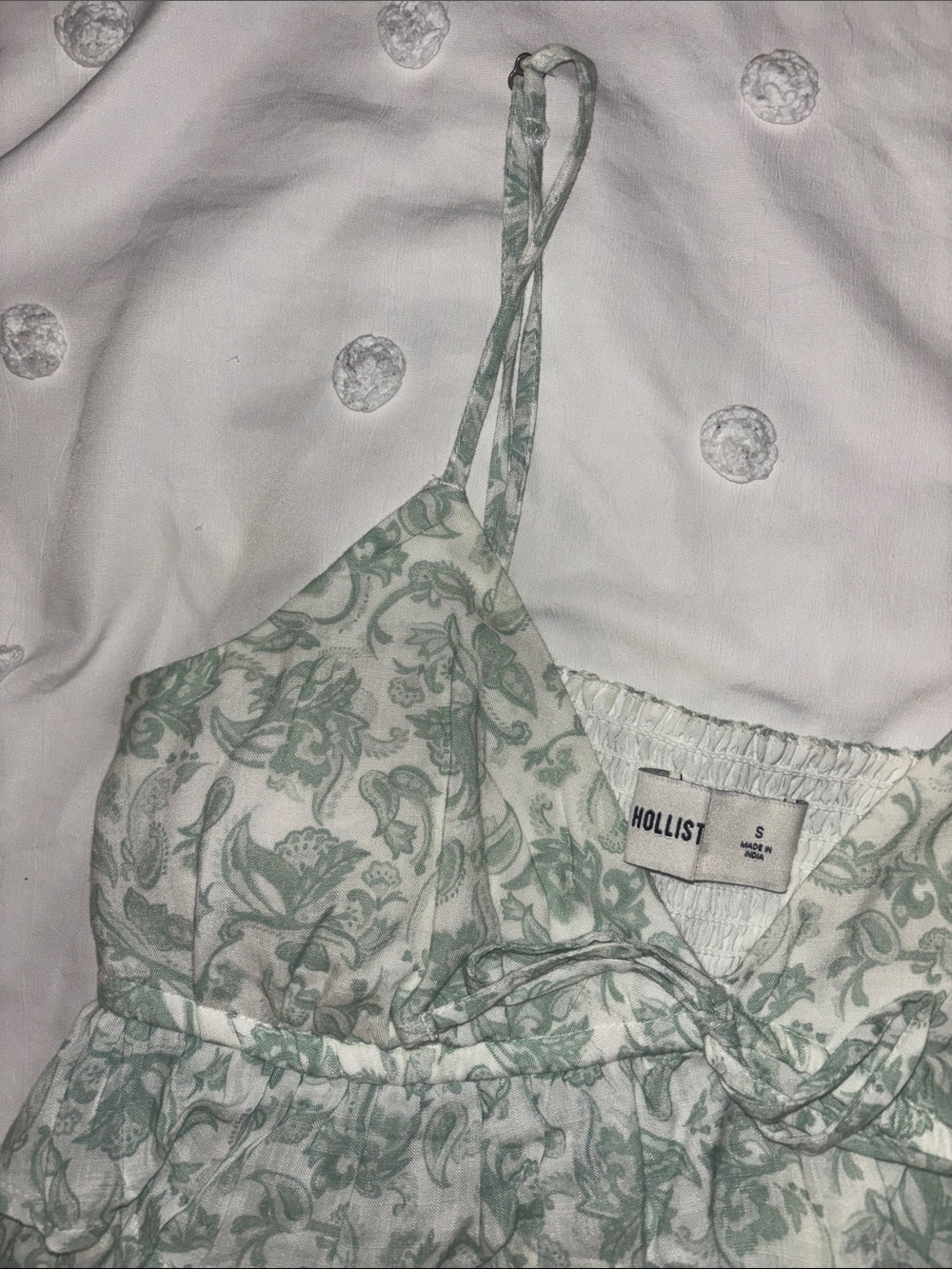 Hollister Mint Green Floral Tiered Cami - Picture 3 of 3